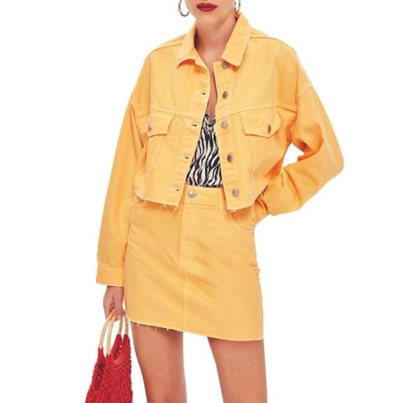 2 Piece Yellow Jacket & Skirt Set - Picture 2 of 7